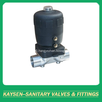 DIN Aseptic pneumatic diaphragm valve welded